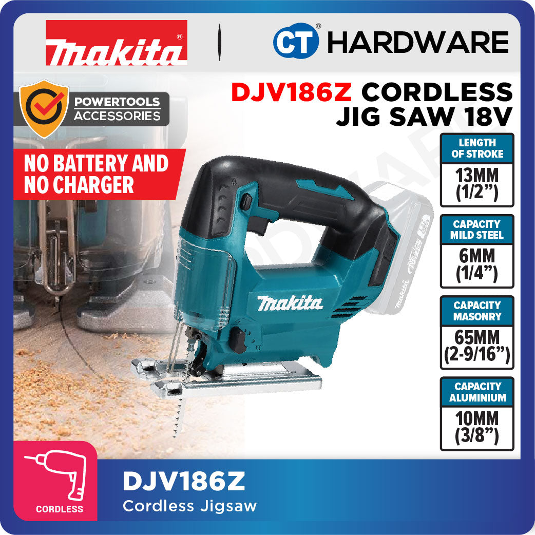 MAKITA DJV186Z CORDLESS JIGSAW 11/16" 18MM 0-2900SPM WITHOUT BATTERY AND CHARGER