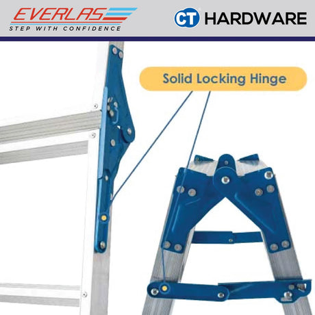 Everlas DP Series Dual-Purpose Ladder 6 Steps - 16 Steps | 95kg Max Load