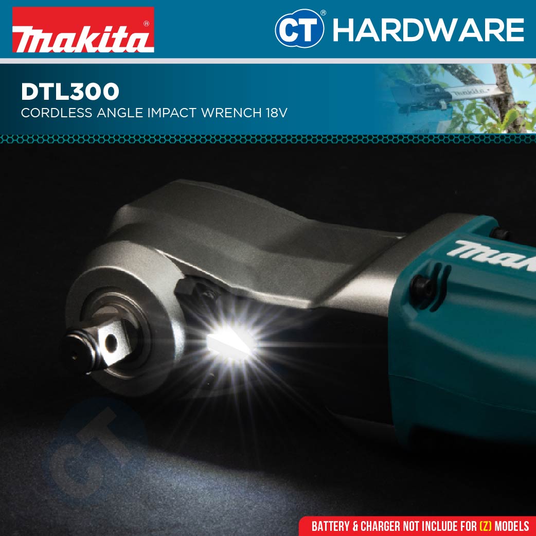 Makita DTL300Z Cordless Angle Impact Wrench 18V | 1/2" | 310-340NM Without Battery and Charger