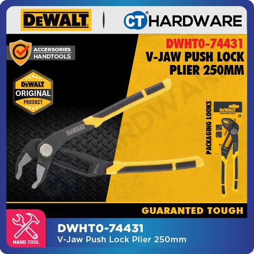 DeWalt V-Jaw Push Lock Pliers (1 pc)