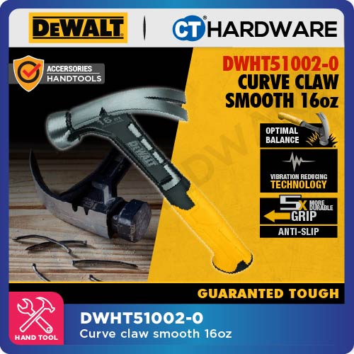 DeWalt Steel Claw Hammer 16oz, 20oz, 22oz