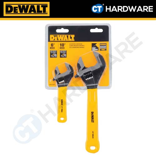 DeWalt DWHT75497 Adjustment Wrench 6" and 10" Set Dip Grip