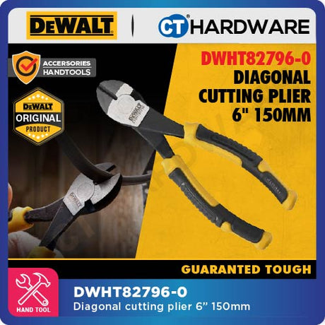 DEWALT DWHT82796-0 | DWHT82797-0 DIAGONAL CUTTING PLIER 6INCH 160MM | 8INCH 200MM - 1PC