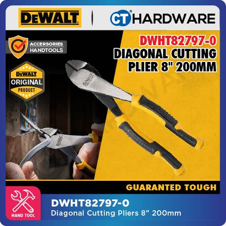 DEWALT DWHT82796-0 | DWHT82797-0 DIAGONAL CUTTING PLIER 6INCH 160MM | 8INCH 200MM - 1PC
