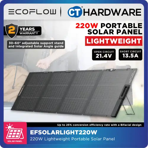 EcoFlow 220W Lightweight Portable Solar Panel