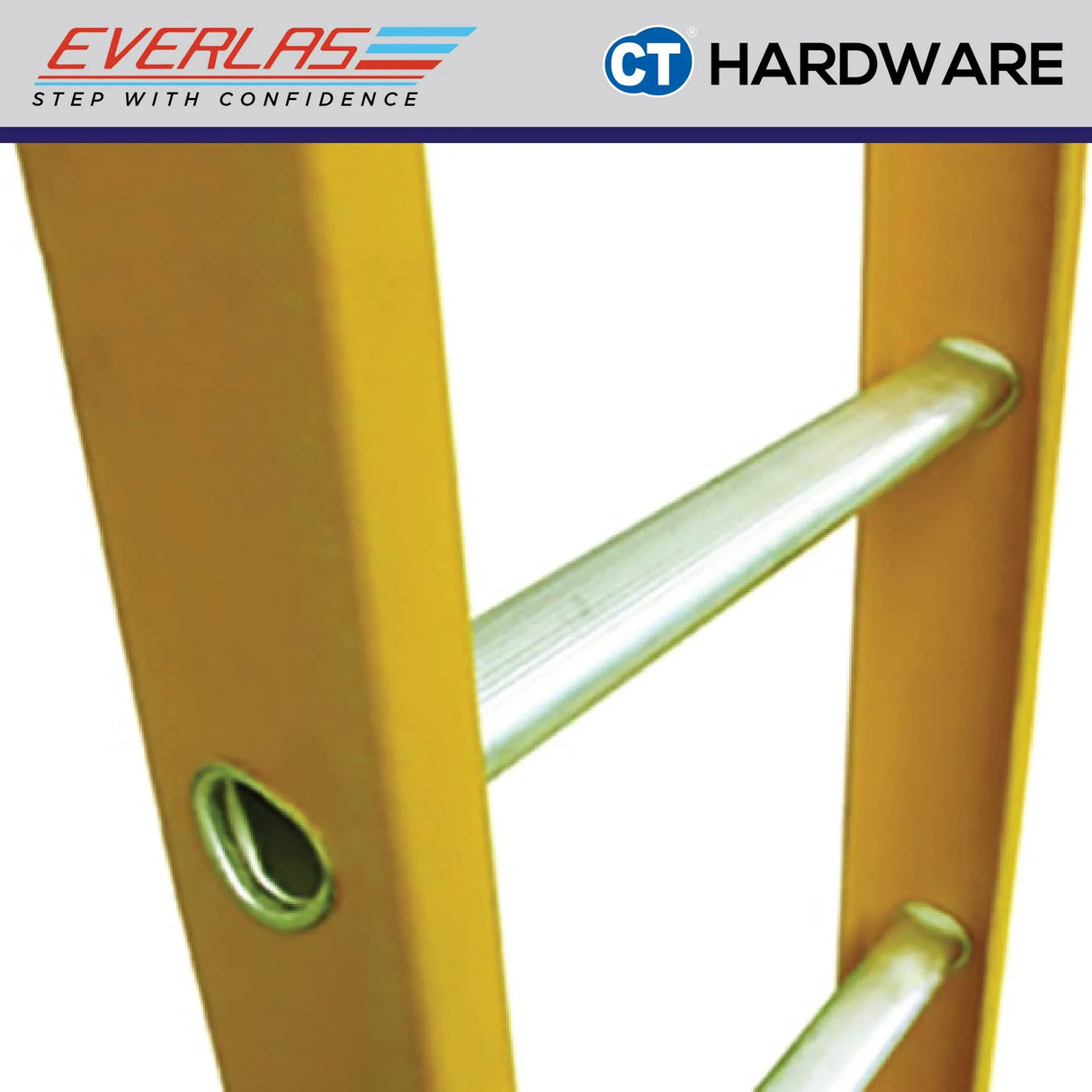 Everlas FGS Series Fibreglass Single Pole Ladder 150kg SIRIM