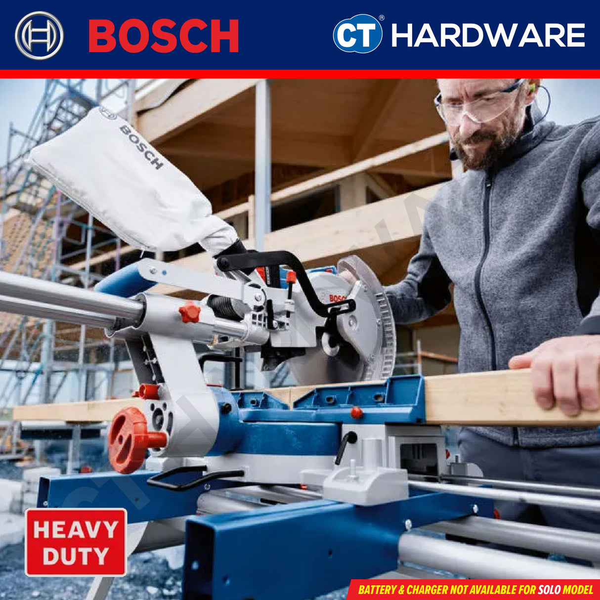Bosch GCM 18V-254 D BITURBO Cordless Brushless Sliding Compound Mitre Saw 18V | 254mm
