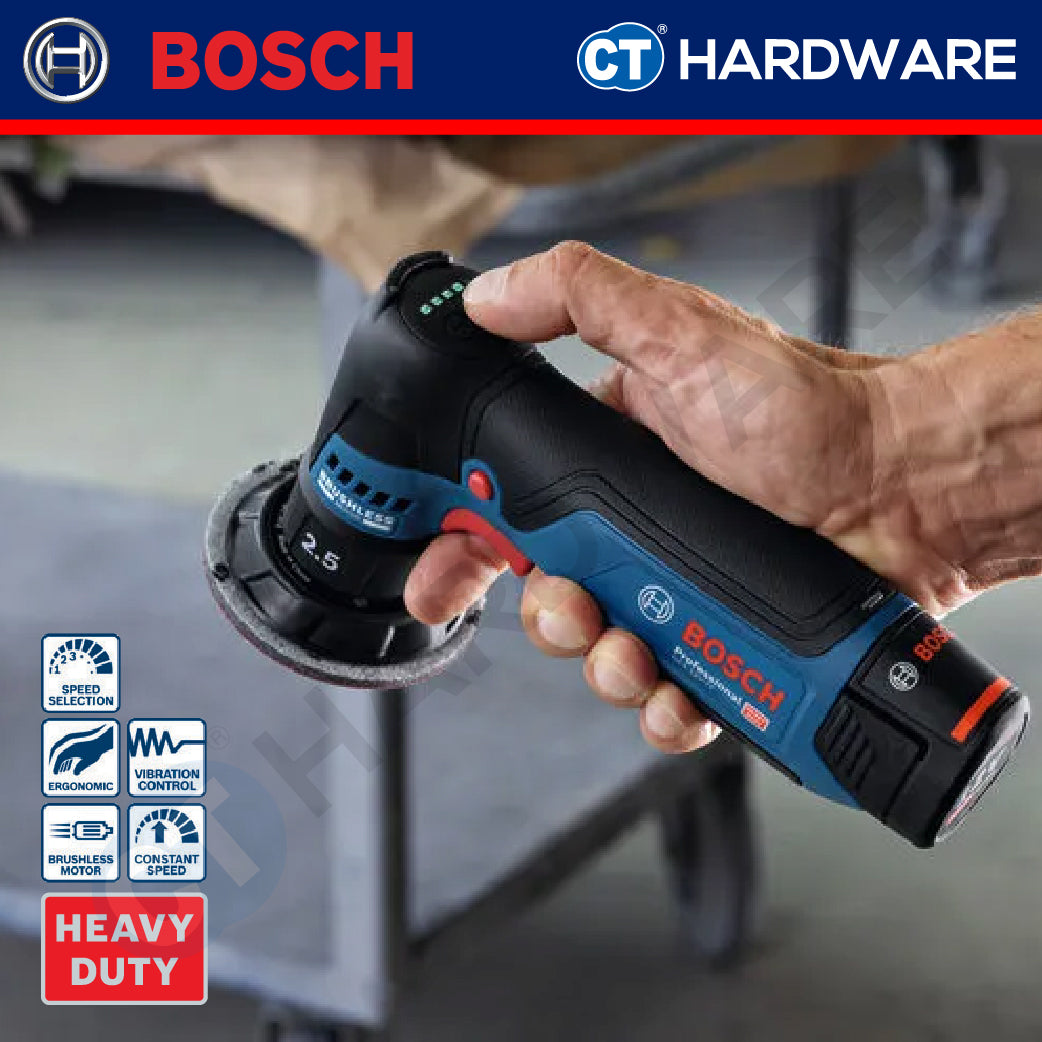 Bosch GEX 12V-77 SOLO Cordless Brushless Random Orbital Sander 12V | 77 MM Without Battery & Charger | GEX12V77SOLO