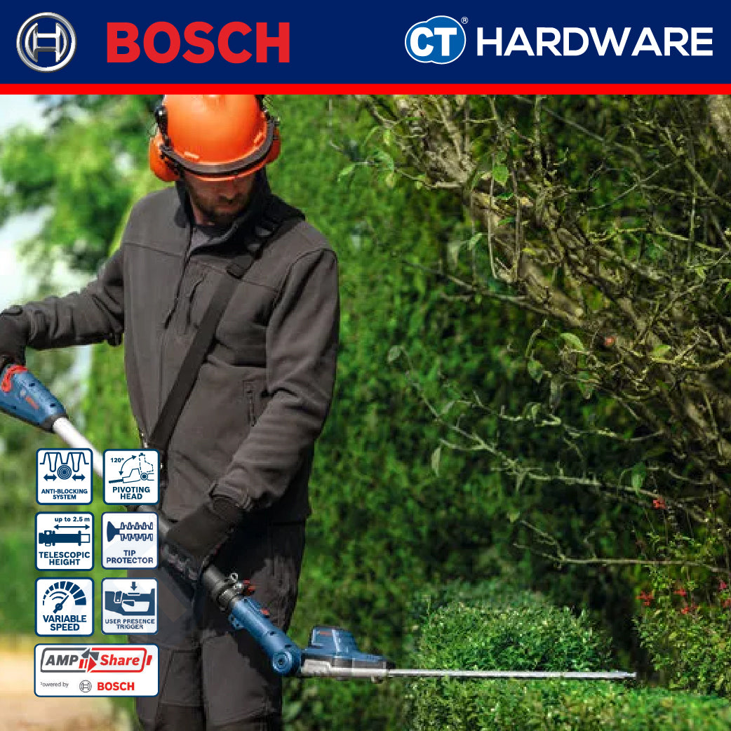 Bosch GHE 18V-50 TP SOLO Cordless Hedge Cutter 18V, 50CM, 1700RPM Without Battery & Charger, GHE18V50TPSOLO