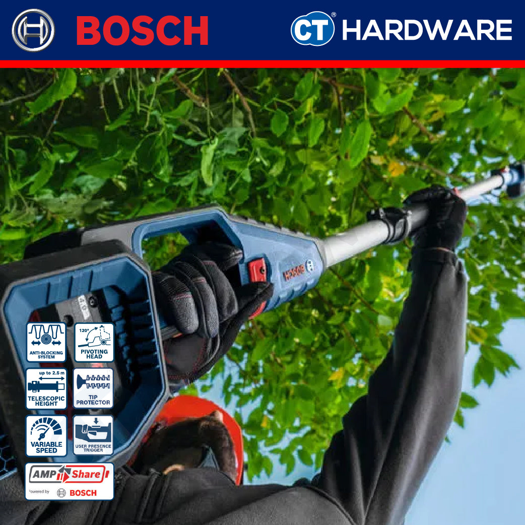 Bosch GHE 18V-50 TP SOLO Cordless Hedge Cutter 18V, 50CM, 1700RPM Without Battery & Charger, GHE18V50TPSOLO