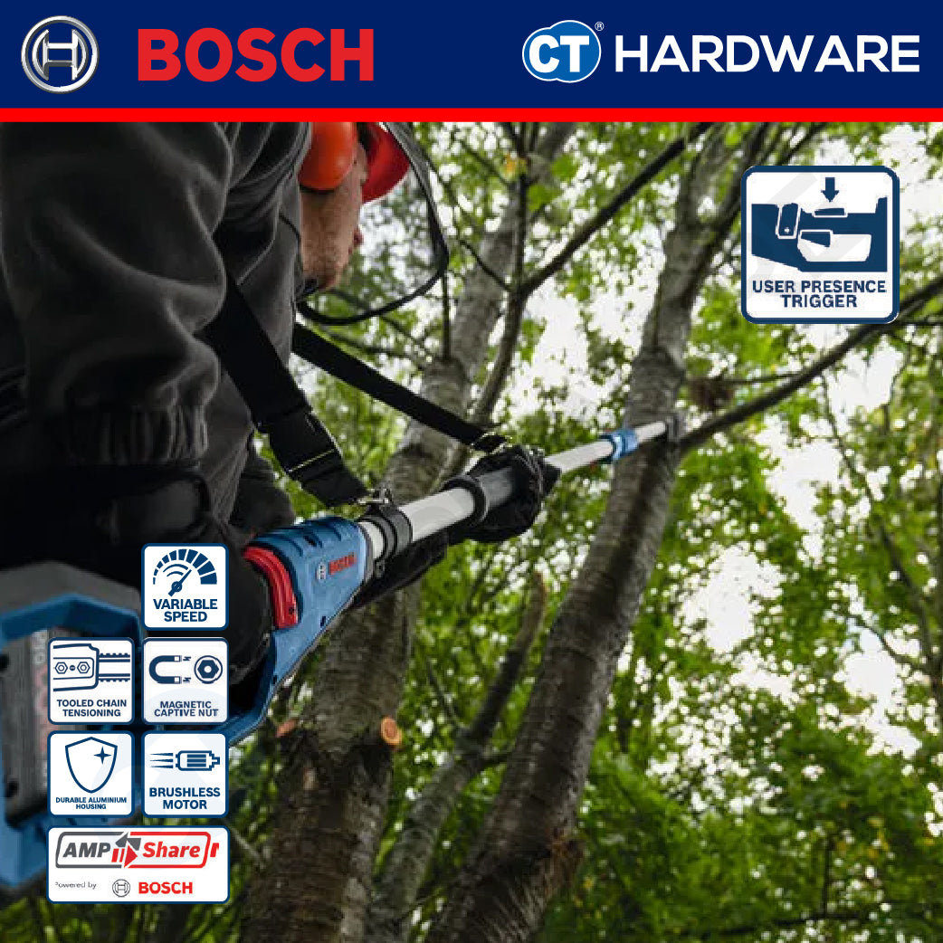 Bosch GKE 18V-25 TP SOLO Cordless Brushless Telescopic Pruner 18V, 2100W Without Battery & Charger, GKE18V25TPSOLO