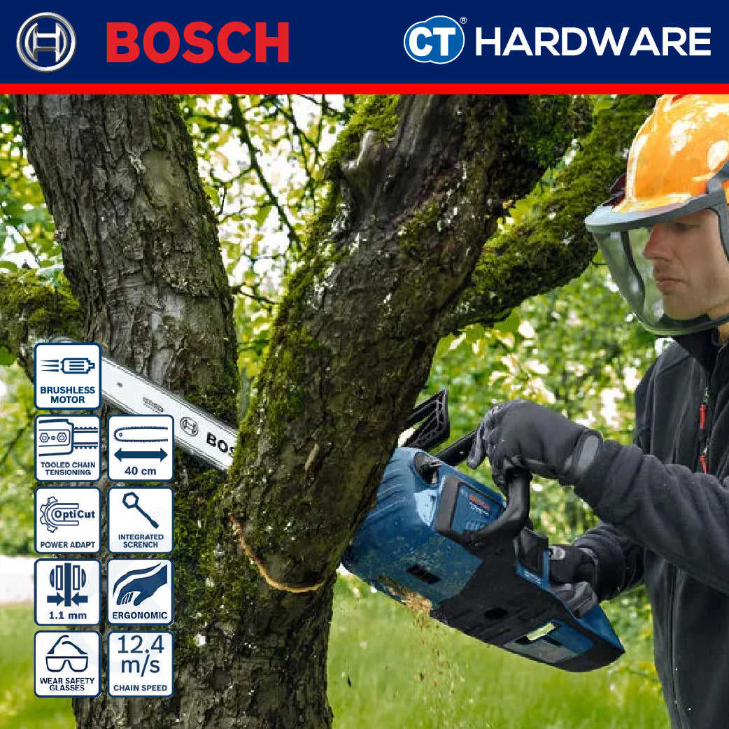 Bosch GKE 18V-40 SOLO Cordless Brushless Chain Saw 18V, 16" Without Battery & Charger, GKE18V40SOLO