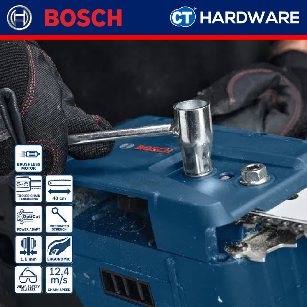 Bosch GKE 18V-40 SOLO Cordless Brushless Chain Saw 18V, 16" Without Battery & Charger, GKE18V40SOLO
