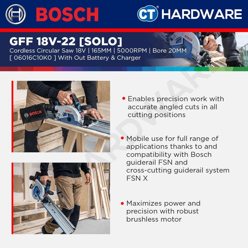 Bosch PRO GKS 18V-57-2 GX Cordless Circular Saw 18V 06016C10K0 (Body Only | 1-Battery | 2-Battery)