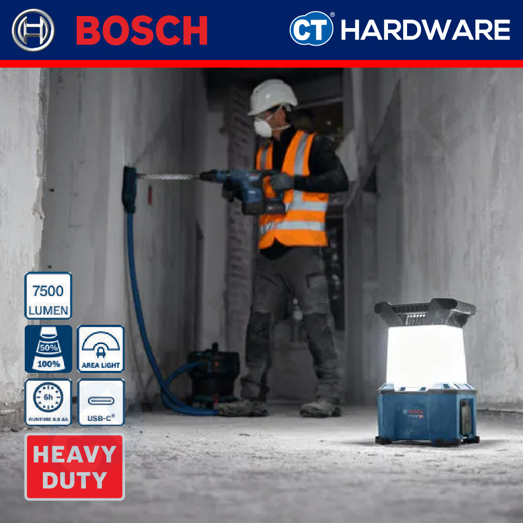Bosch GLA 18VH-7500 SOLO Cordless Jobsite Light 18V,7500LM Without Battery & Charger, GLA18VH7500SOLO