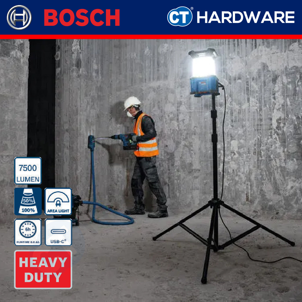 Bosch GLA 18VH-7500 SOLO Cordless Jobsite Light 18V,7500LM Without Battery & Charger, GLA18VH7500SOLO