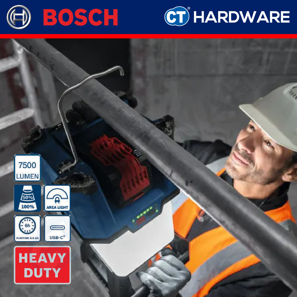 Bosch GLA 18VH-7500 SOLO Cordless Jobsite Light 18V,7500LM Without Battery & Charger, GLA18VH7500SOLO