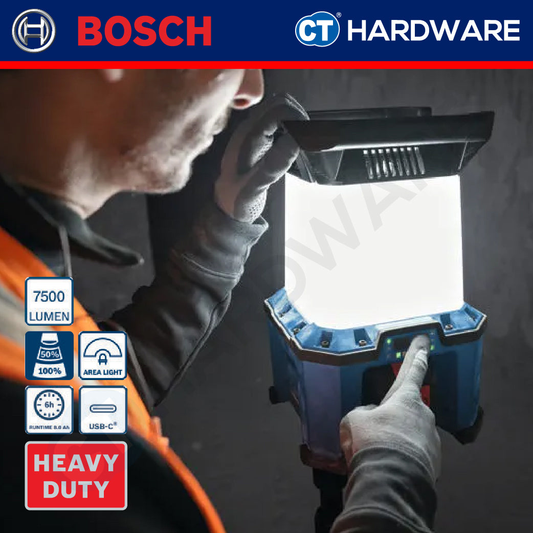 Bosch GLA 18VH-7500 SOLO Cordless Jobsite Light 18V,7500LM Without Battery & Charger, GLA18VH7500SOLO