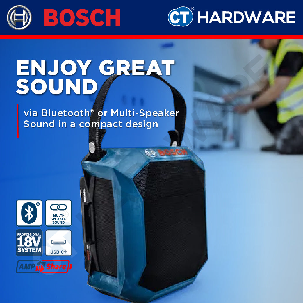 Bosch PRO GPB 18V-1 C Cordless Bluetooth Speaker 18V 06014A7080 (Body Only | 1-Battery)