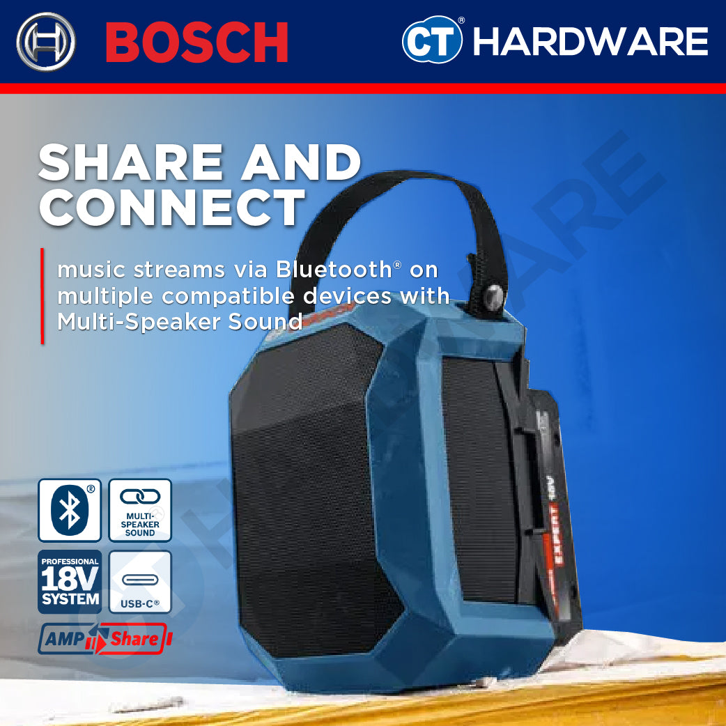 Bosch PRO GPB 18V-1 C Cordless Bluetooth Speaker 18V 06014A7080 (Body Only | 1-Battery)