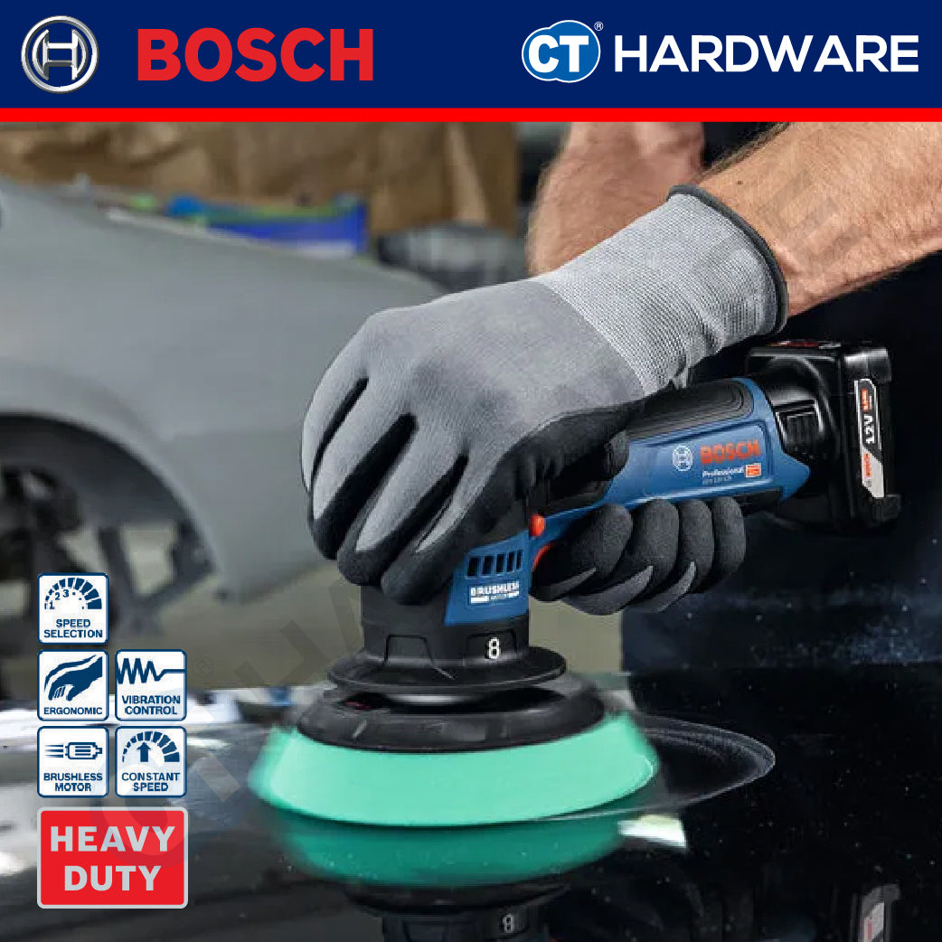 Bosch GPX 12V-125 SOLO Cordless Brushless Polisher (Dual Action) 12V | 125 MM Without Battery & Charger | GPX12V125SOLO