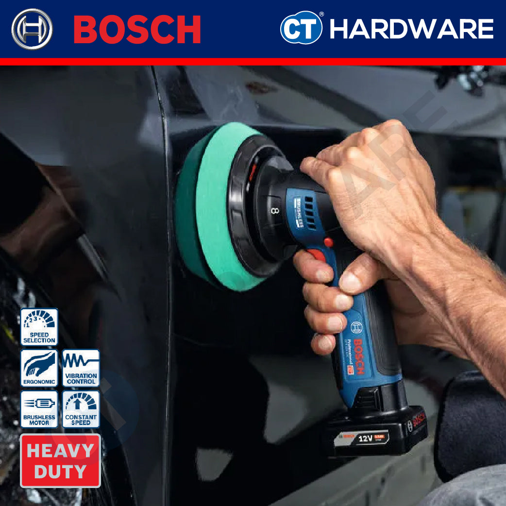 Bosch GPX 12V-125 SOLO Cordless Brushless Polisher (Dual Action) 12V | 125 MM Without Battery & Charger | GPX12V125SOLO