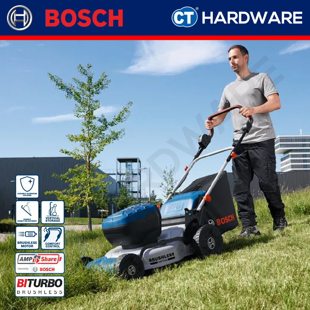 Bosch GRA 18V-246 SOLO Cordless Lawnmower 18Vx2, 46CM, 60L Without Battery & Charger, GRA18V246SOLO
