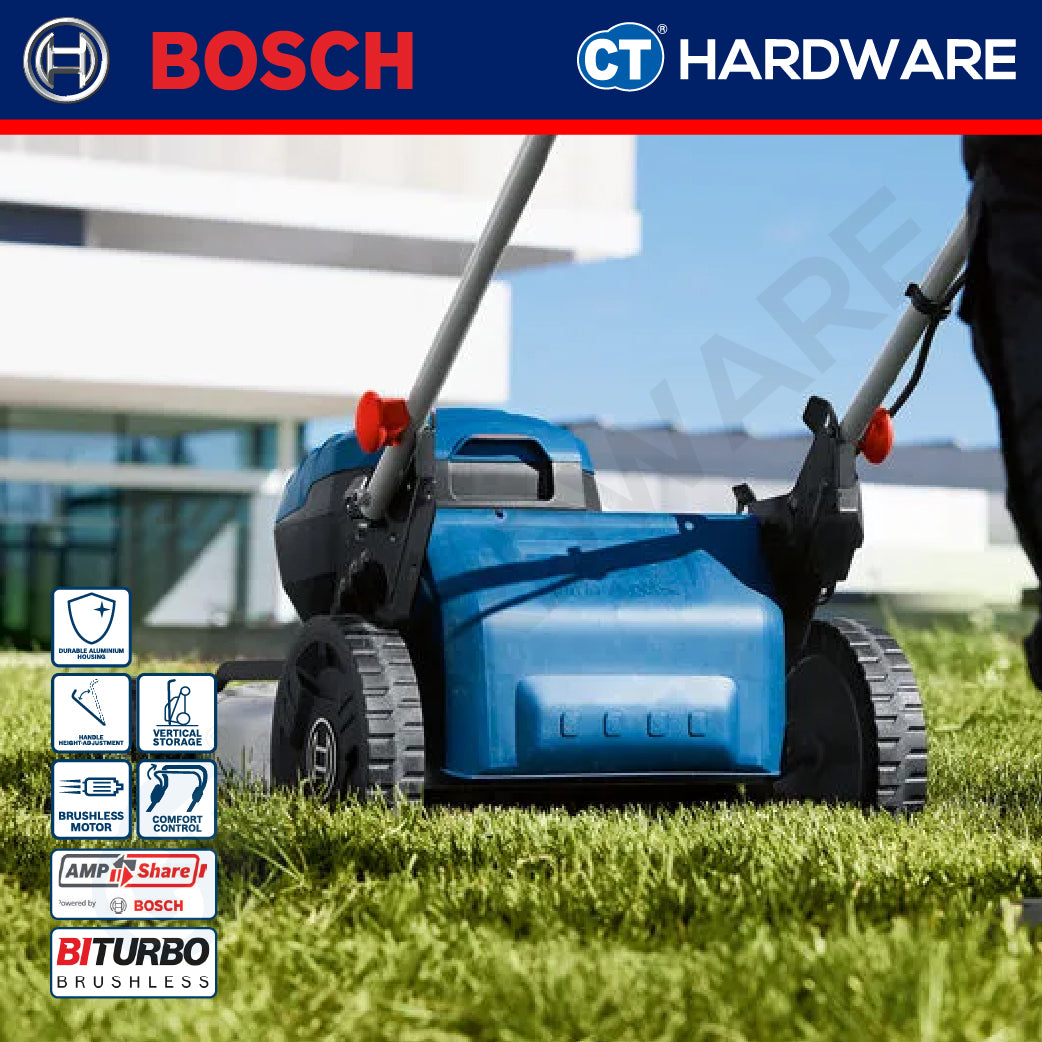 Bosch GRA 18V-246 SOLO Cordless Lawnmower 18Vx2, 46CM, 60L Without Battery & Charger, GRA18V246SOLO