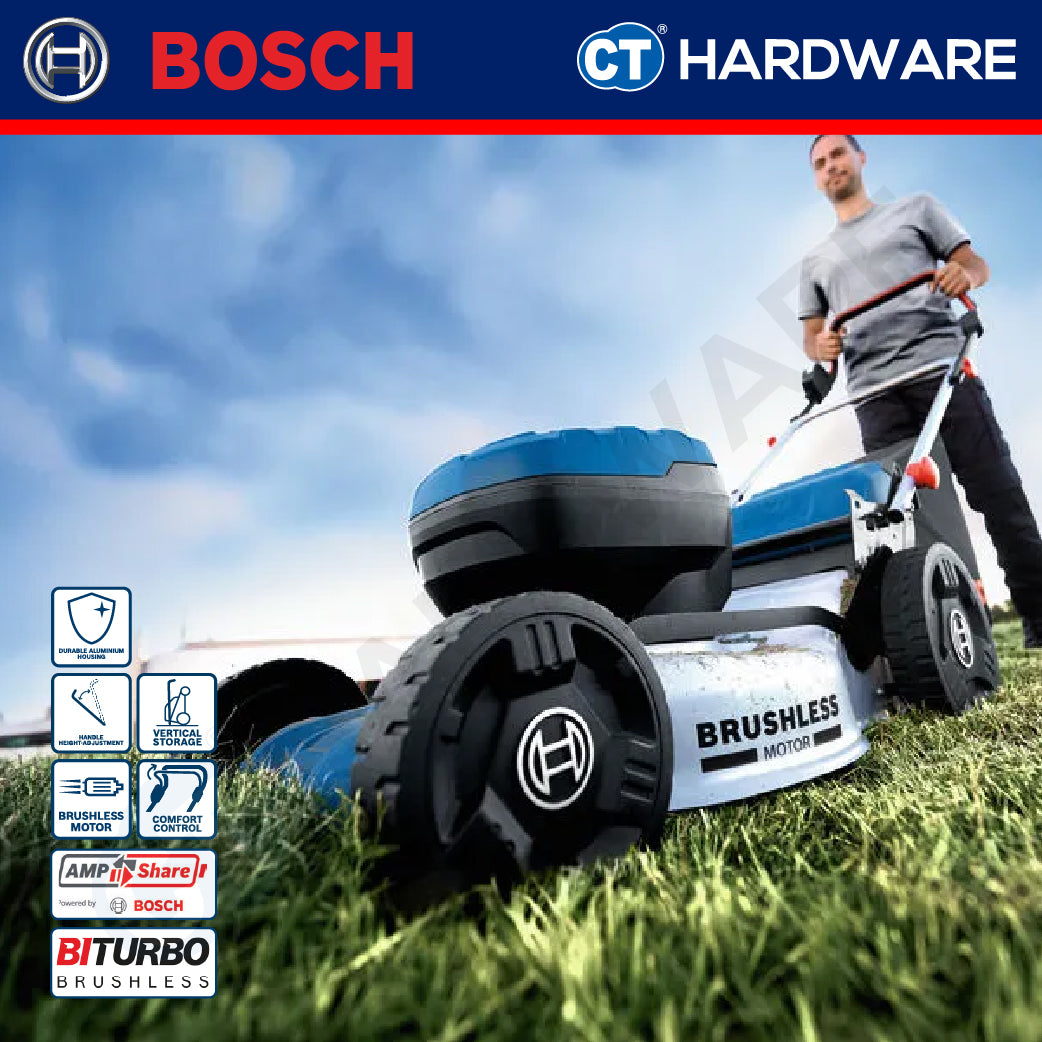 Bosch GRA 18V-246 SOLO Cordless Lawnmower 18Vx2, 46CM, 60L Without Battery & Charger, GRA18V246SOLO