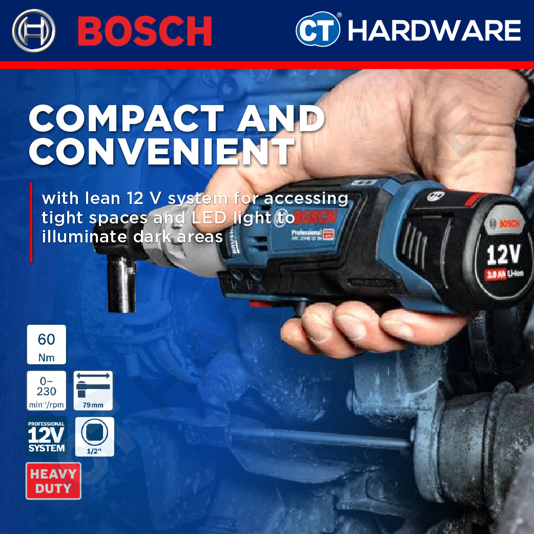 Bosch PRO GRC 12V-60 1/2 SN Cordless Ratchet Wrench 12V 06019N8580 (Body Only | 1-Battery)