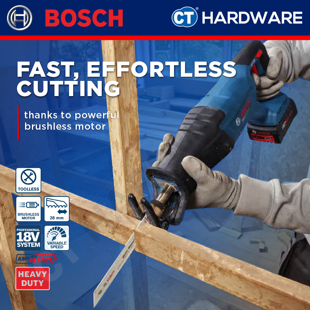 Bosch PRO GSA18V-280 Cordless Reciprocating Saw 18V 06016D10L0 (Body Only | 1-Battery | 2-Battery)