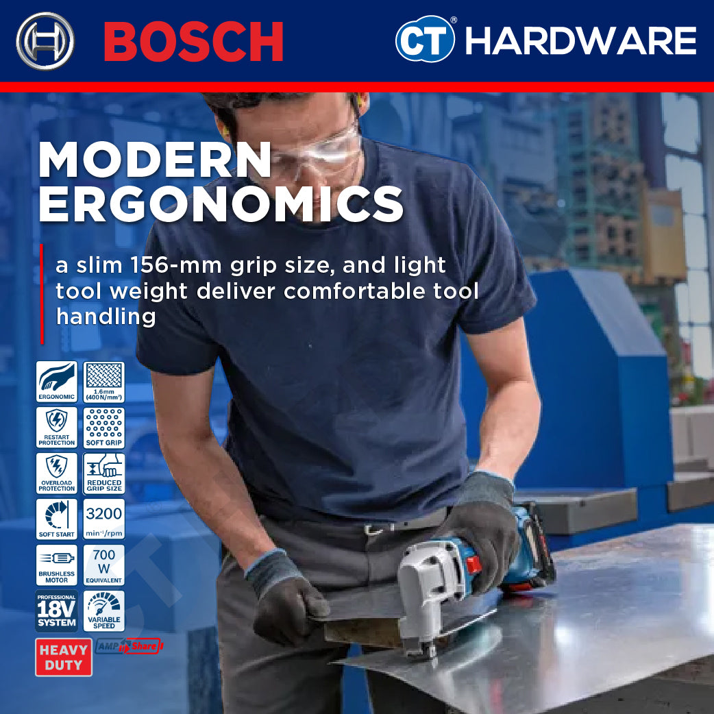 Bosch PRO GSC 18V-16 E Cordless Metal Shear 18V 0601926300 (Body Only | 1-Battery | 2-Battery)