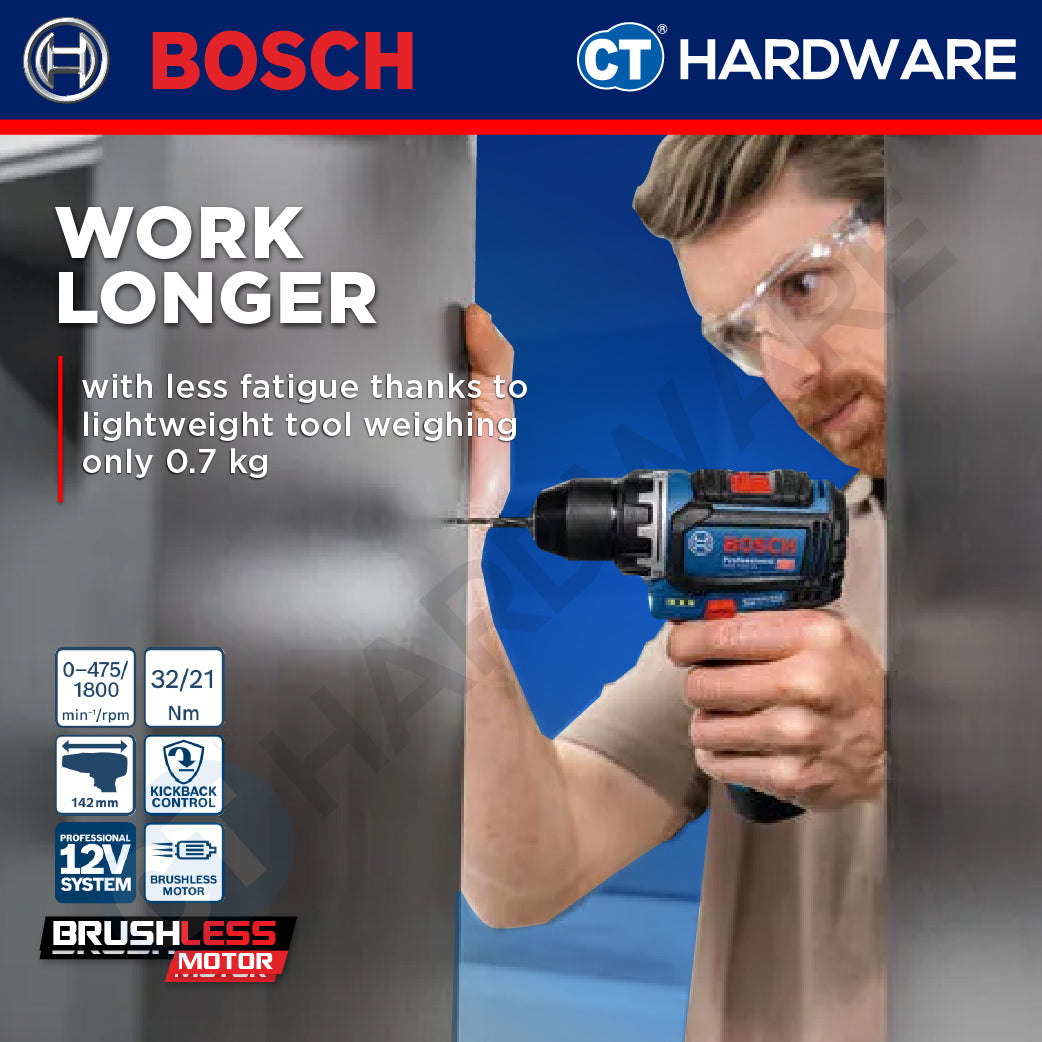 Bosch PRO GSR 12V-32 Cordless Drill Driver 12V 06019N7080 (Body Only | 2-Battery)