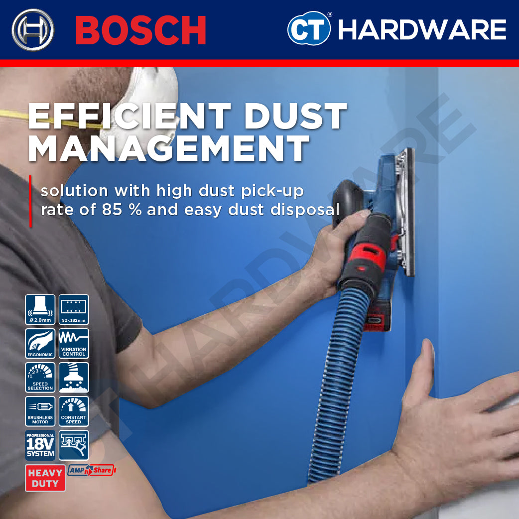 Bosch PRO GSS18V-18 Cordless Orbital Sander 18V 06019R70L0 (Body Only | 1-Battery | 2-Battery)