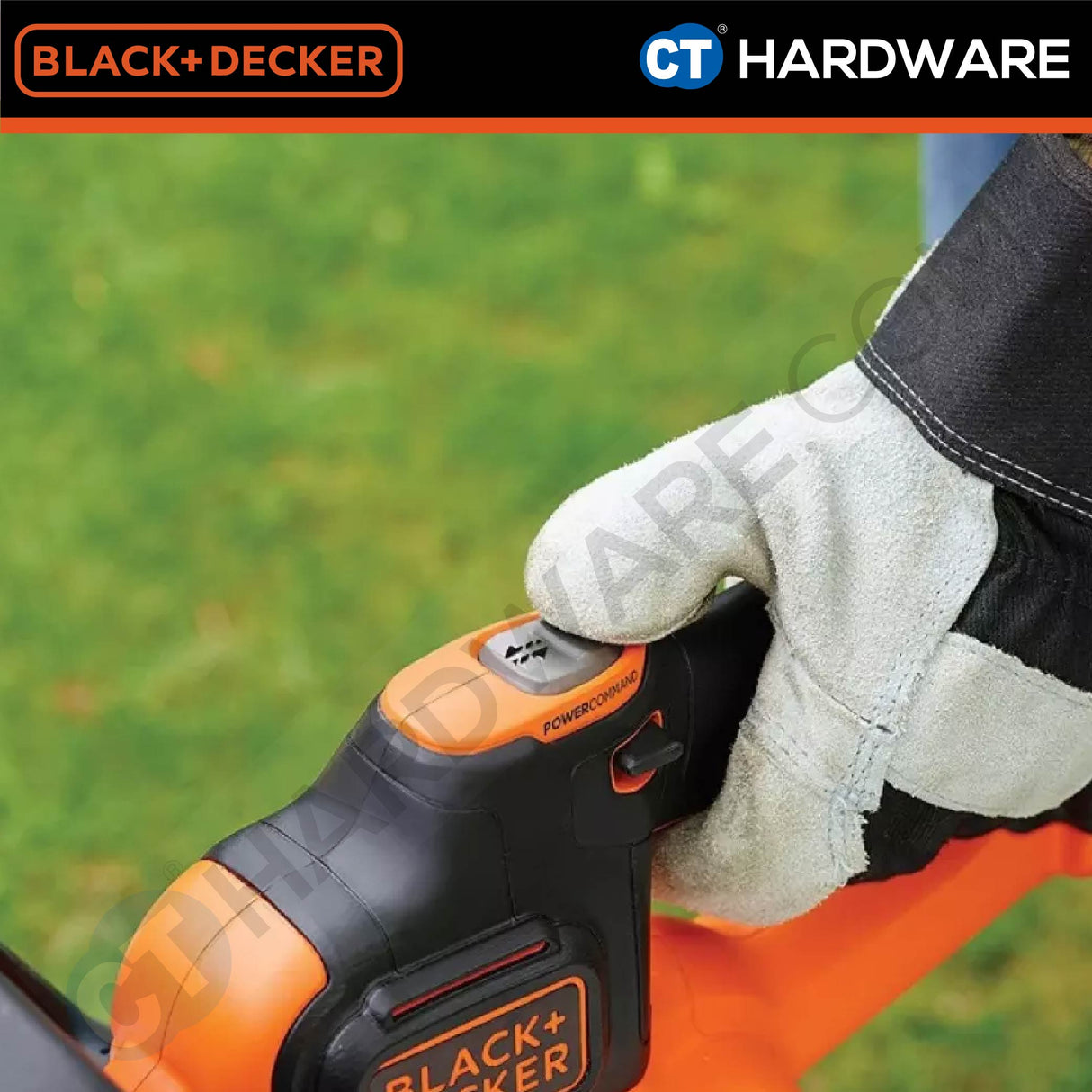 BLACK+DECKER GTC18502PCF POWERCOMMAND Cordless Hedge Trimmer 18V 50CM Blade