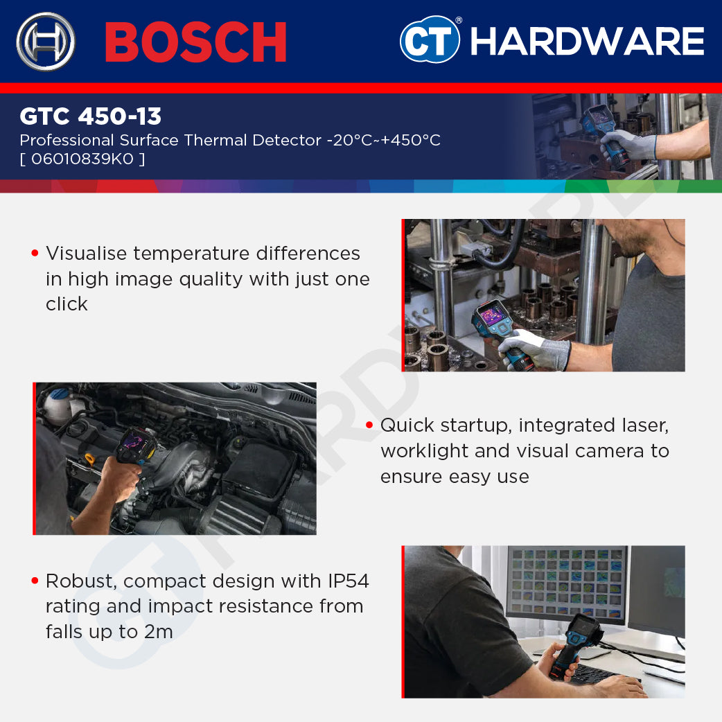 Bosch GTC 450-13 Surface Thermal Detector -20°C~+450°C GTC45013 Thermal Camera