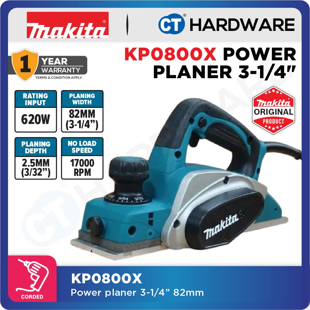 MAKITA KP0800X 82MM (3-1/4") POWER PLANER