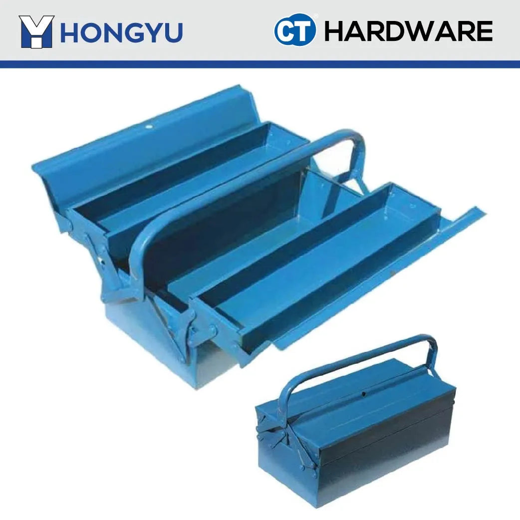 Hong Yu KR07 Metal Tool Box (Blue) 2 Layer 430mm X 200mm X 150mm