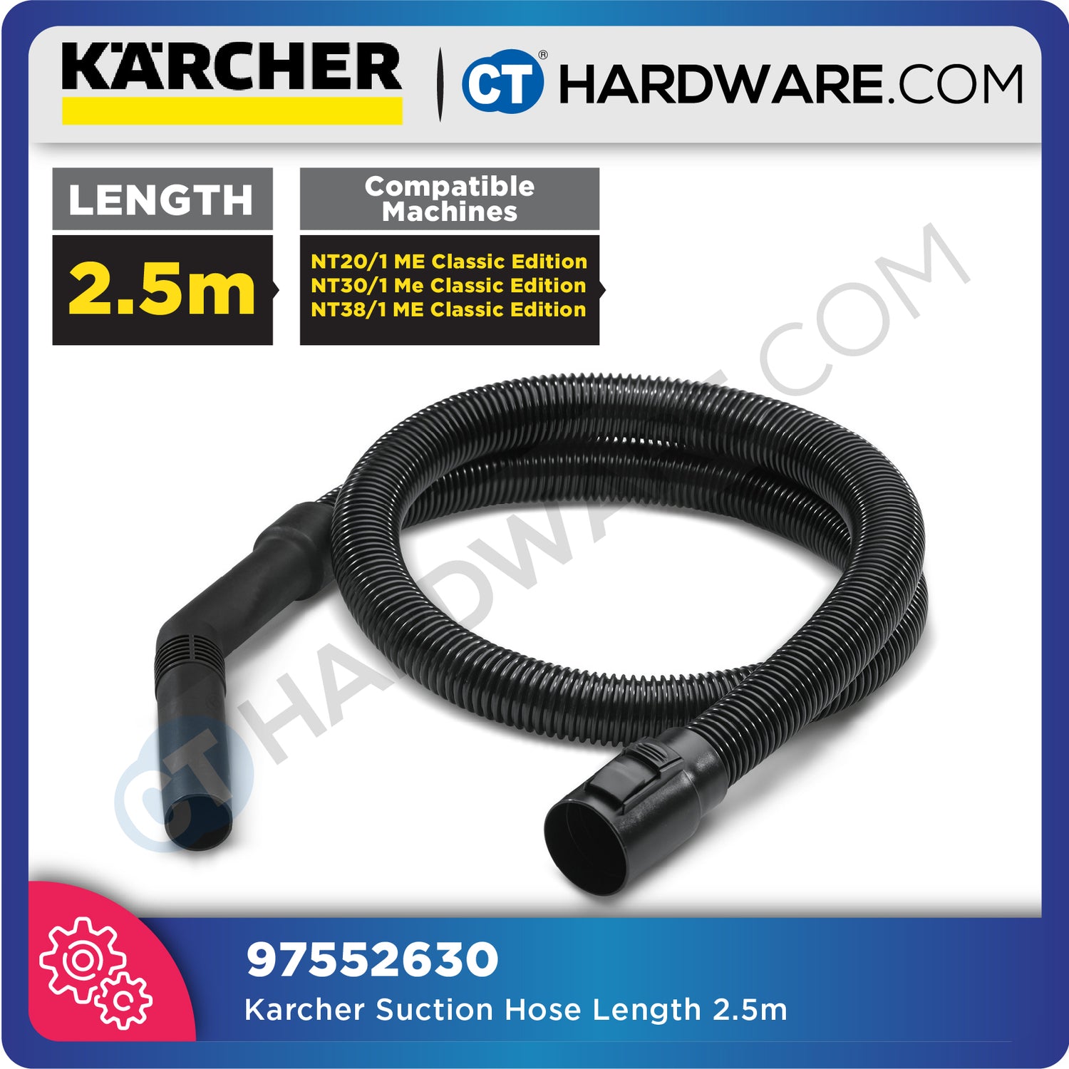 Karcher 97552630 Suction Hose with bend DN35 2.5m