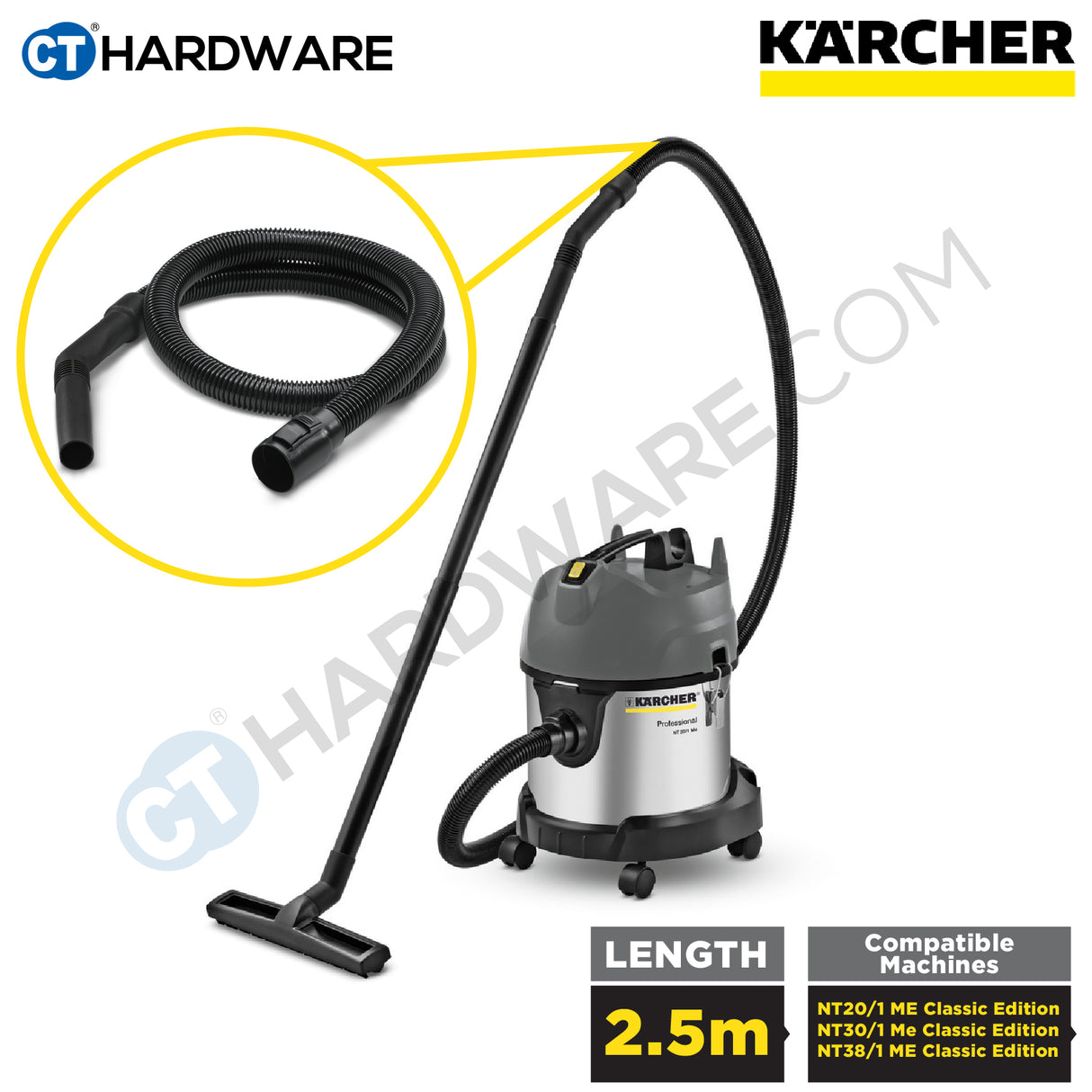 Karcher 97552630 Suction Hose with bend DN35 2.5m