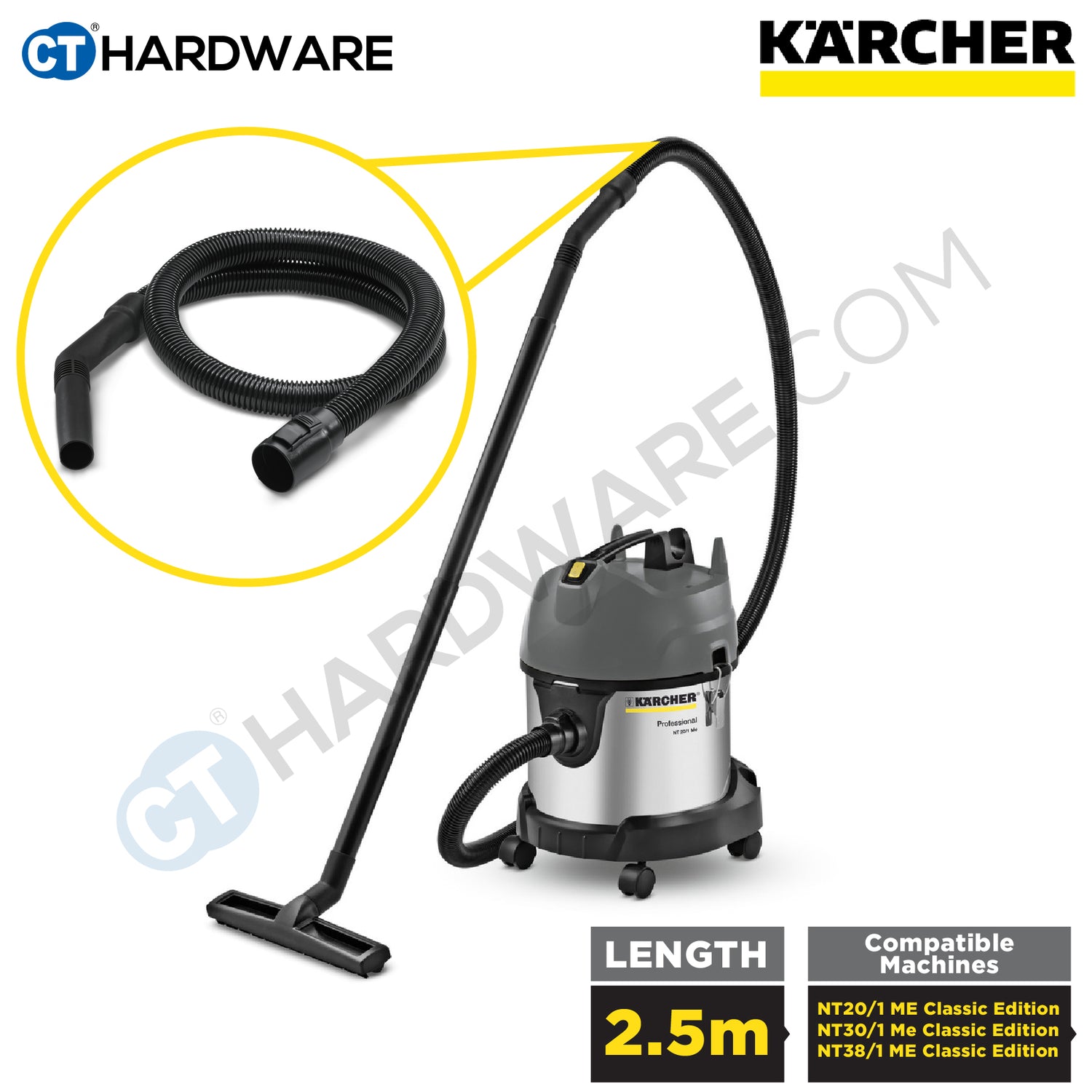 Karcher 97552630 Suction Hose with bend DN35 2.5m