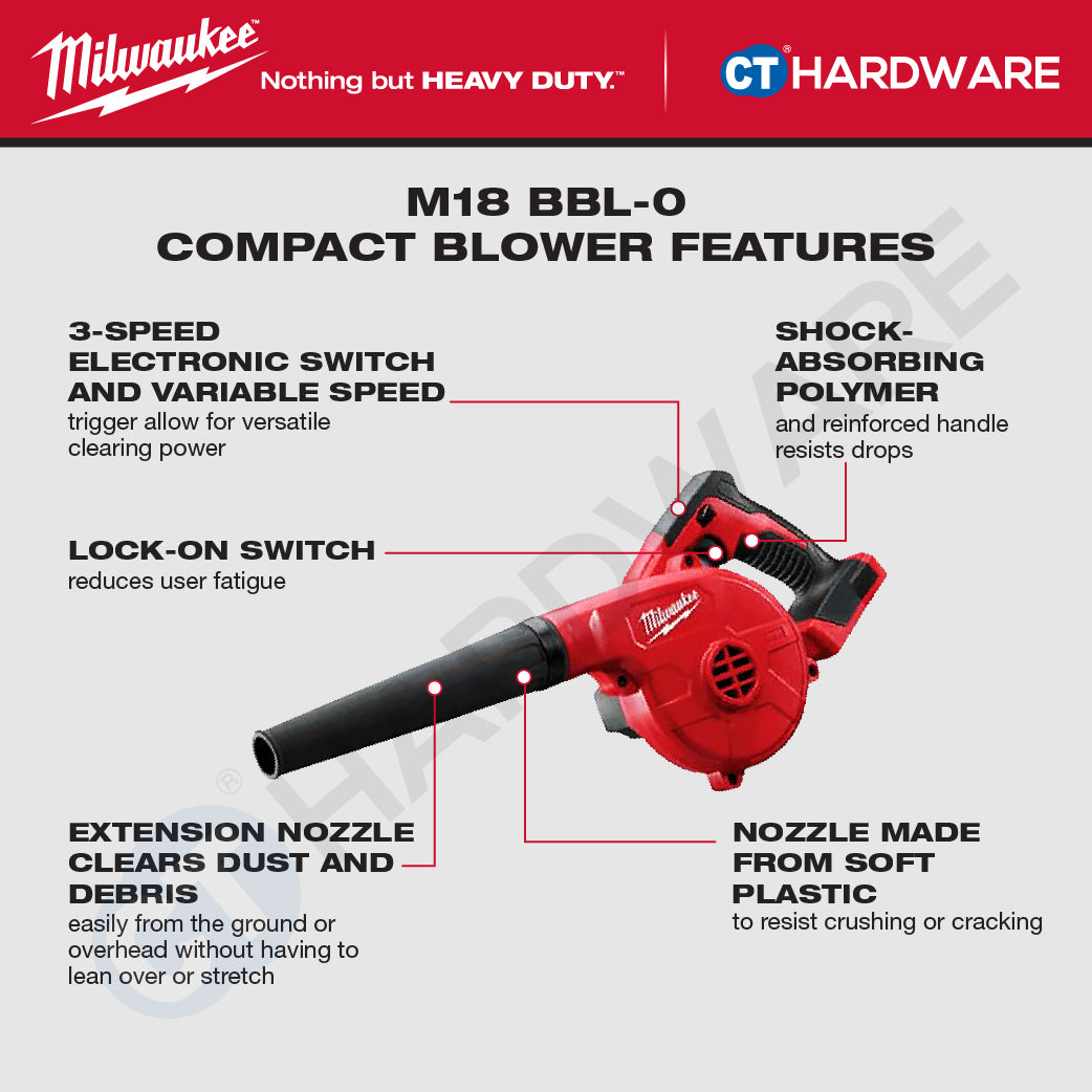 Milwaukee M18 AIR-COND MAINTENANCE KIT Combo, M18 FVP5-0 5CFM Vacuum Pump, M18 BBL-0 Compact Blower Come With 1x M18 B5 5.0Ah Battery and Charger