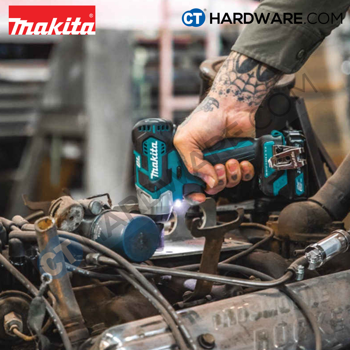 Makita TW161DZ Cordless Brushless Impact Wrench 12V 1/2" DR. 165Nm c/w 4.0Ah Battery and Charger