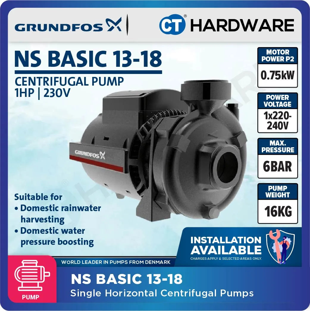Grundfos NSBASIC13-18 Horizontal Centrifugal Pump 0.75kW