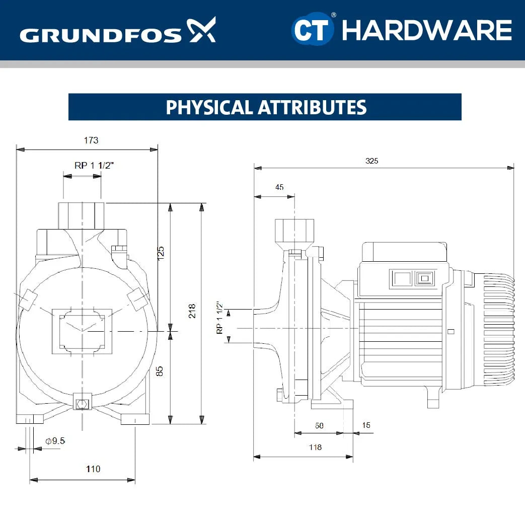 Grundfos NSBASIC13-18 Horizontal Centrifugal Pump 0.75kW