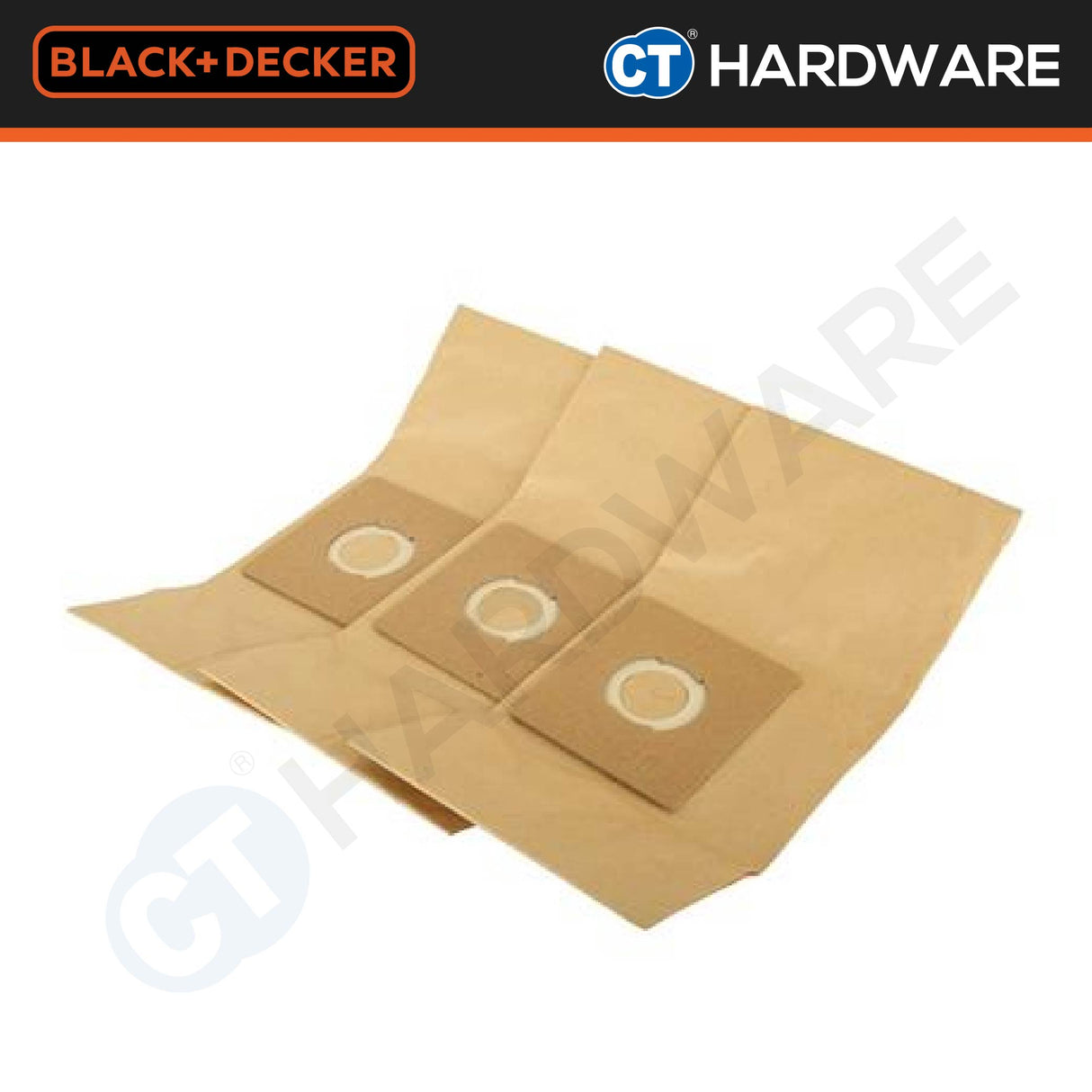 BLACK+DECKER PB10-B1 Paper Dust Bag 10l 3pcs For BDWD10 Vacuum Cleaner