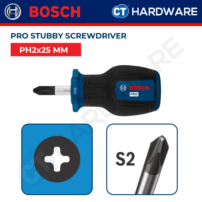 Bosch PRO Stubby Screwdriver Phillips 25mm