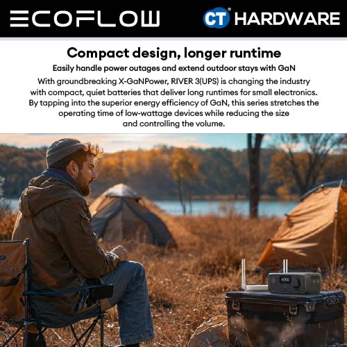EcoFlow RIVER 3 UPS Portable Power Station 245WH, 300W, 600W X-BOOST