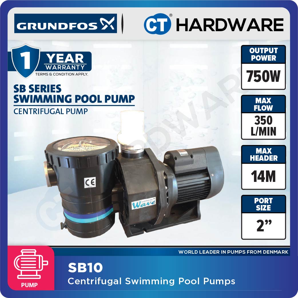 Grundfos SB10 Swimming Pool WAVE Pump 1HP