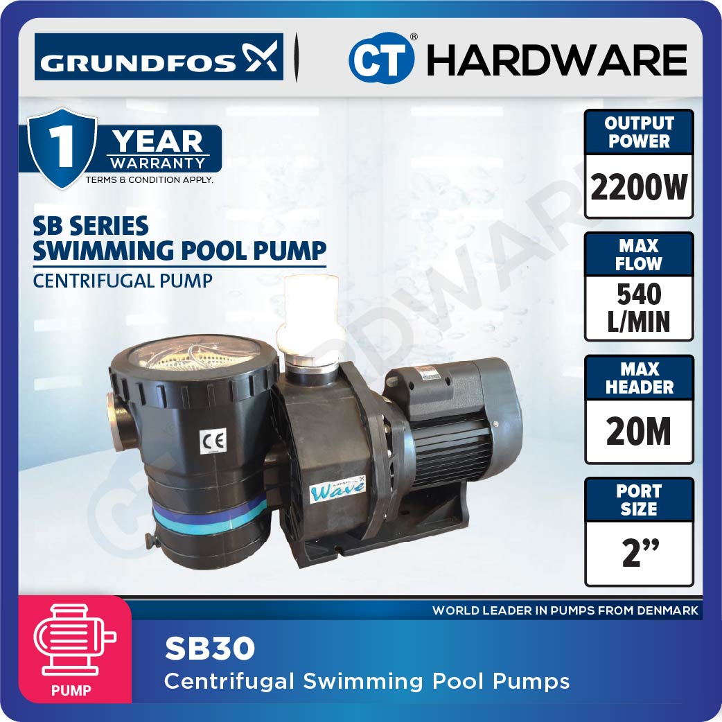 Grundfos SB30 Swimming Pool WAVE Pump 3HP